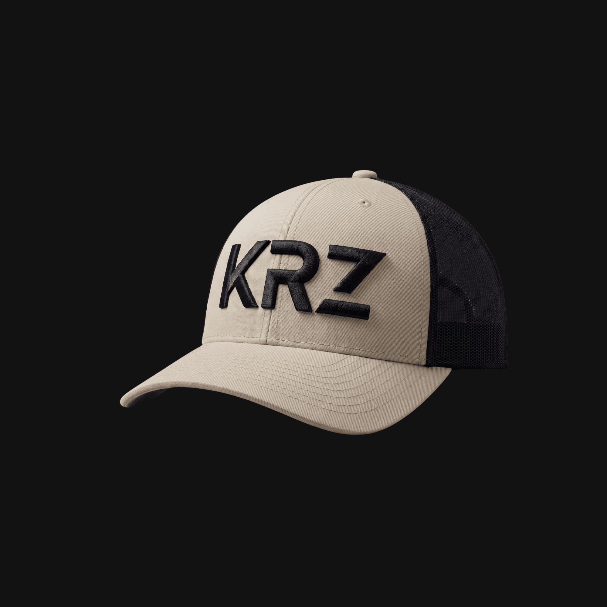 KRZ Stone & Black Trucker Cap - Image 2