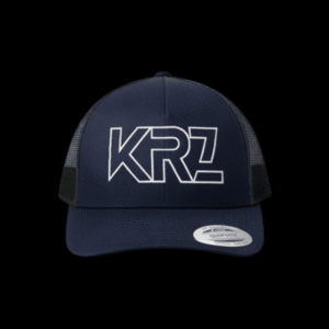 Navy Hat With White Outline Logo