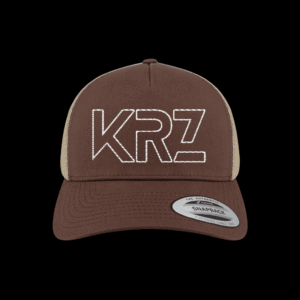 Brown Hat With Beige Logo