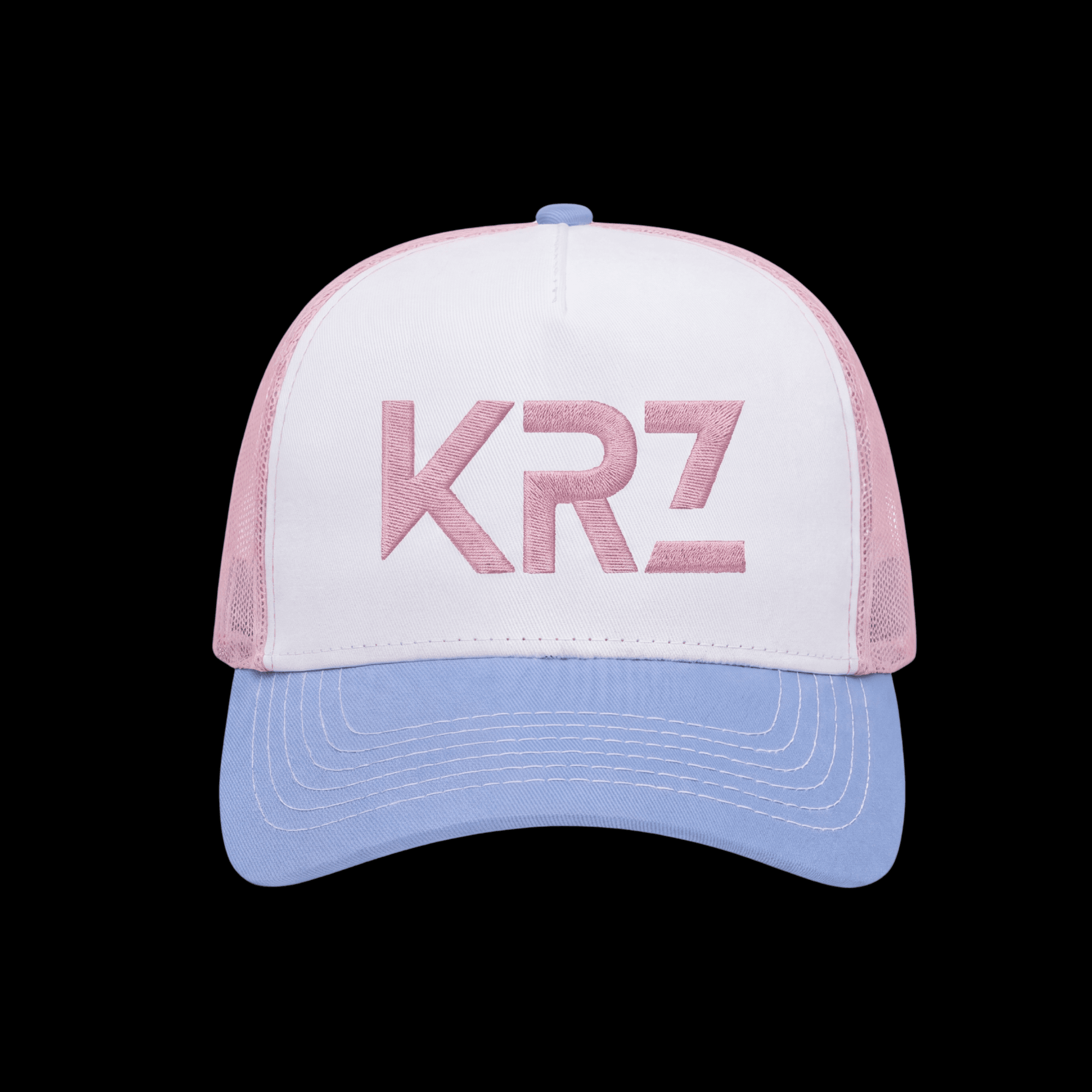 KRZ White / Pink / Blue Hat Trucker Cap (Limited Edition)