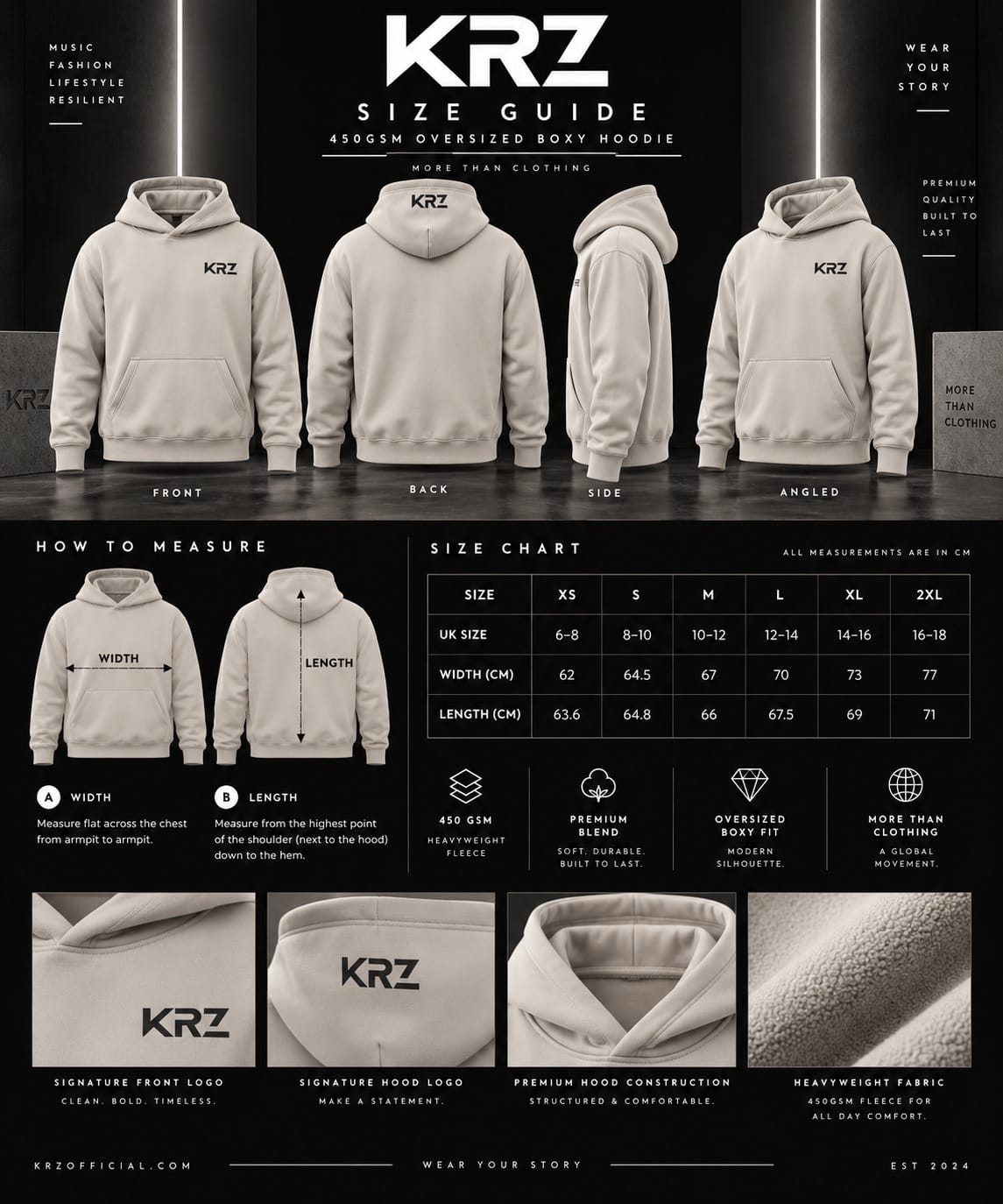 KRZ Signature Oversized Hoodie — Pre-order - Image 7